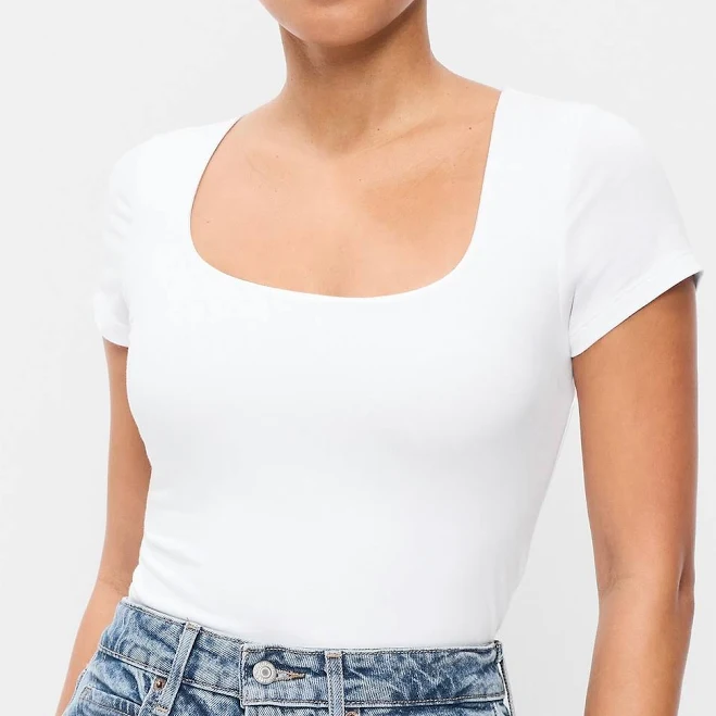top Old Navy Women's Hug Double-Layer Scoop-Neck Top Old Navy $19.99