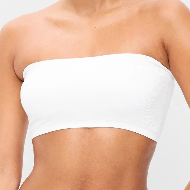 bandeau top Old Navy Women's Seamless Ribbed Longline Bandeau Old Navy $10