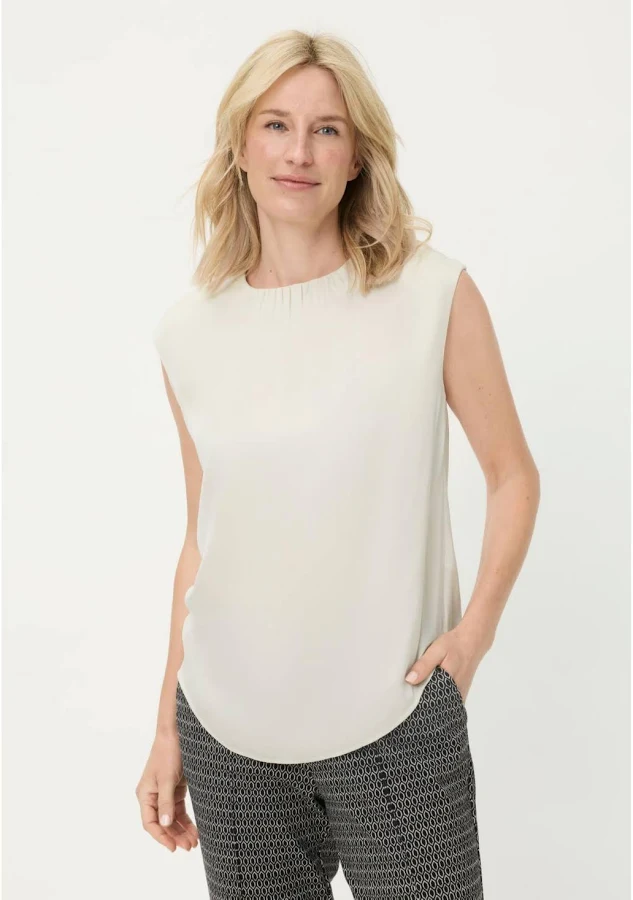 top Olsen Women's Satin Effect Sleeveless Shell Top Macy's $74.5
