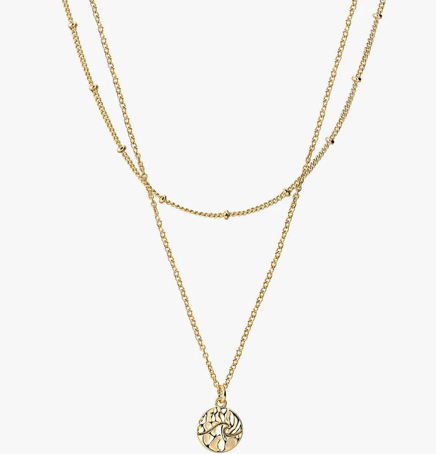 accessory OOTDY 18K Gold Sea Wave Coin Necklace Set OOTDY $78