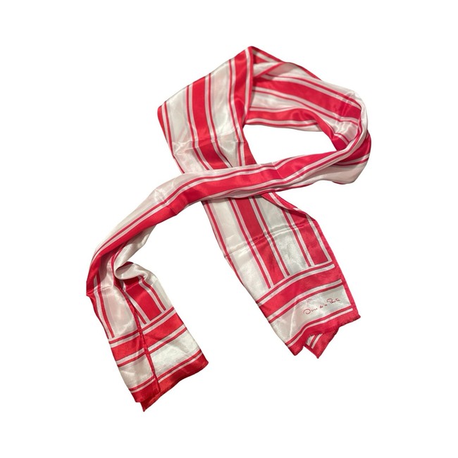 accessory Oscar de la Renta Red and White Striped Scarf EUC, One size eBay $25