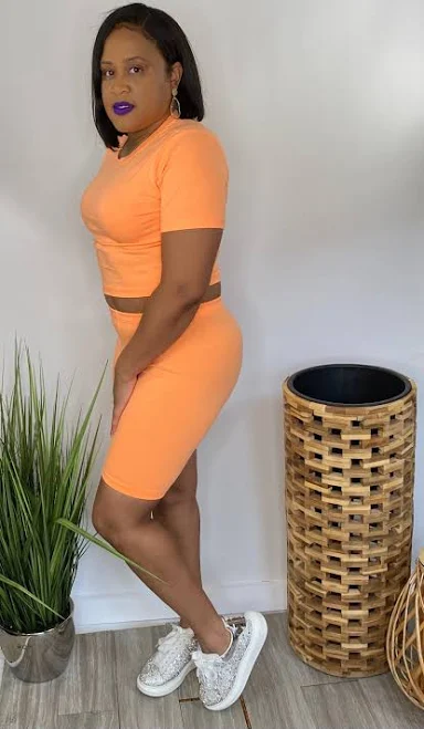 matching set Over You Crop Top and Biker Short Set A Dose of Style $14.99