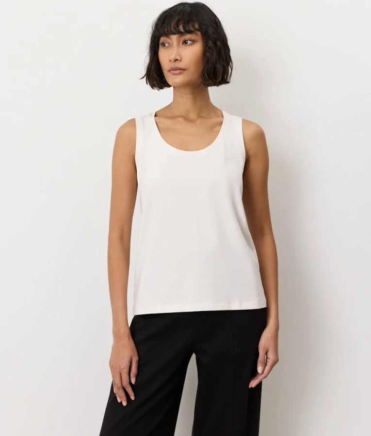 top Pact Women's Luxe Essential Scoop Neck Tank Made With Organic Cotton p a c t $26