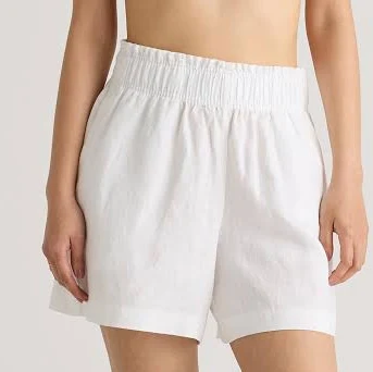 bottom Quince Women's European Linen High Waisted Shorts Quince $32