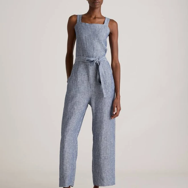 romper Quince Women's European Linen Square Neck Jumpsuit Quince $64