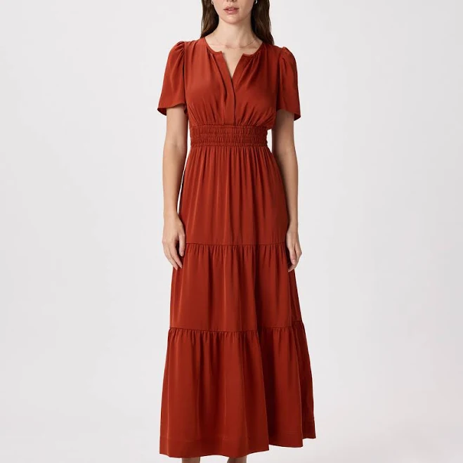 dress Quince Women's Stretch Silk Tiered Maxi Dress Quince $129.9