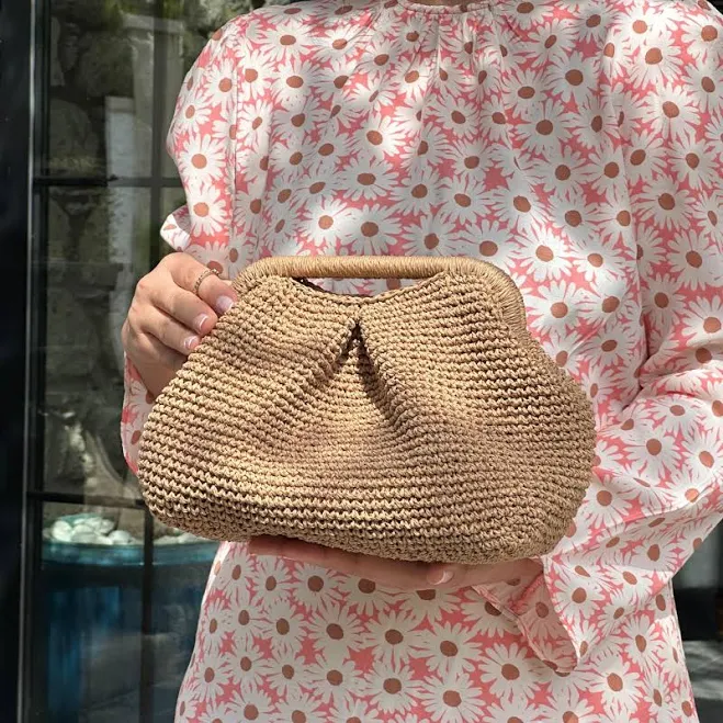 bag Raffia and Straw Clutch Bag Etsy - Seller $82.94