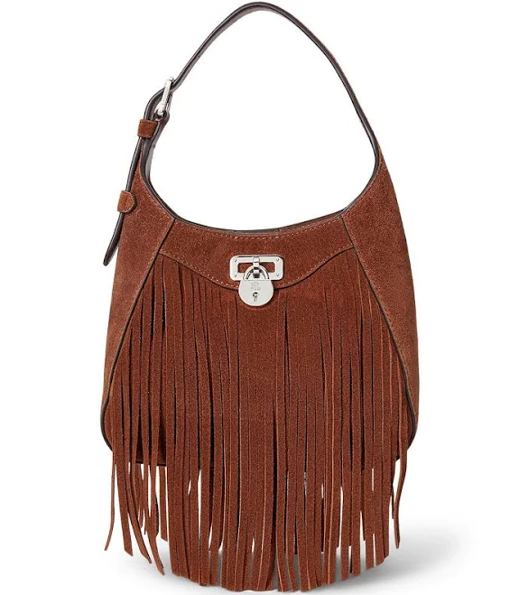 bag Ralph Lauren Tanner Small Suede Fringe Shoulder Bag Dillard's $195