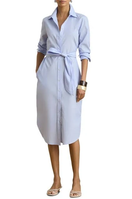 dress Ralph Lauren Women's Cotton Point-On-End Shirtdress Nordstrom $185