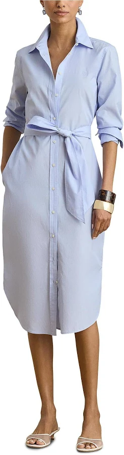 dress Ralph Lauren Women's Cotton Point-On-End Shirtdress Dillard's $185