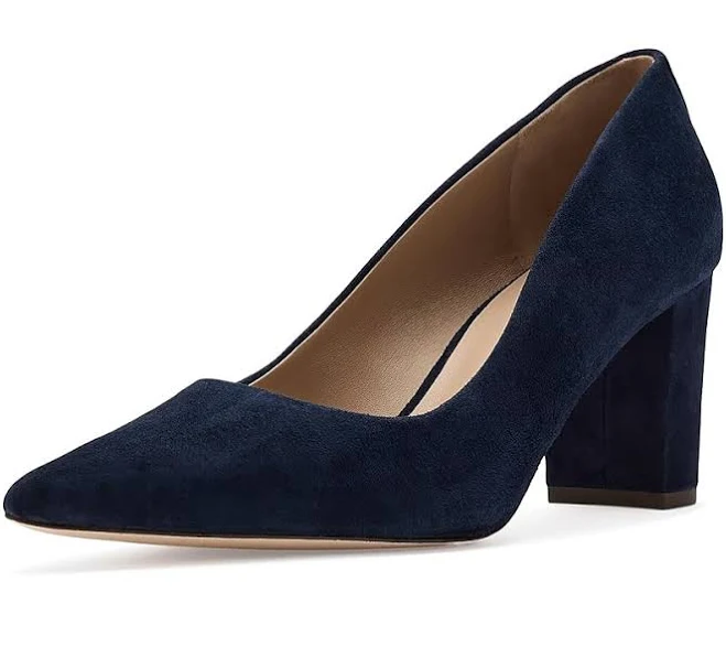 shoes Ralph Lauren Women's Lanette Suede Block-Heel Pumps Zappos.com $155