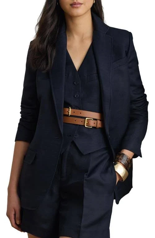 outerwear Ralph Lauren Women's Linen-Blend Twill Blazer Nordstrom $295