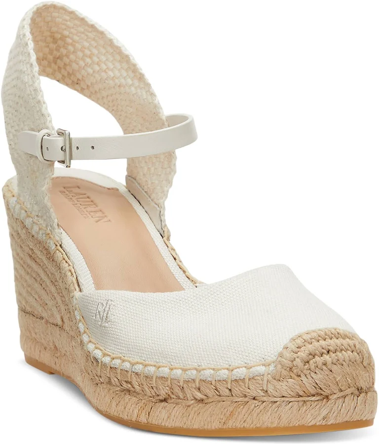 shoes Ralph Lauren Women's Robby Canvas & Jute Espadrille Sandals Macy's $108.5