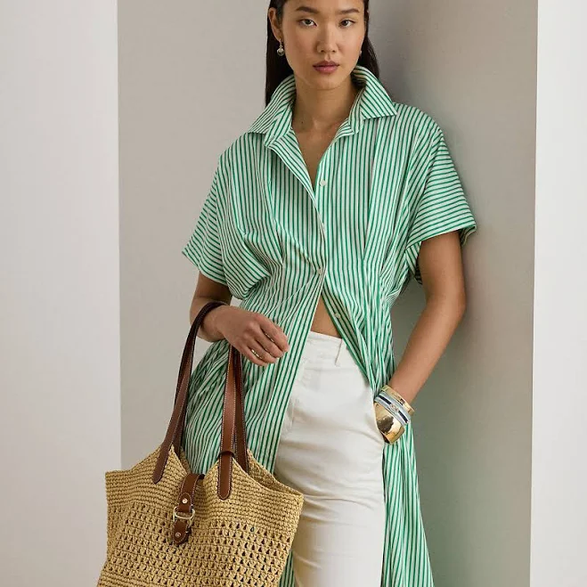 bag Ralph Lauren Women's Tasha Large Woven Straw Tote Bag Ralph Lauren $395