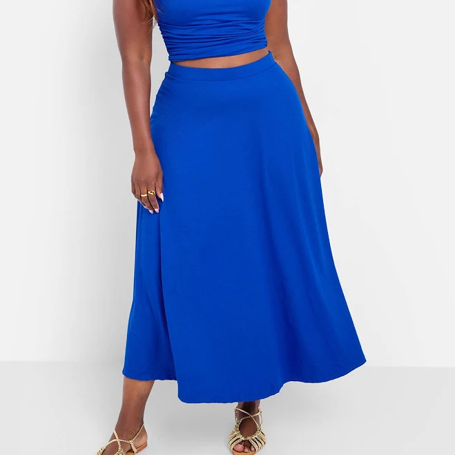 skirt Rebdolls Women's Plus Size Cotton A-Line Midi Skirt Rebdolls $39
