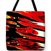 bag Red and Yellow Abstract Design Tote Bag fineartamerica.com $26