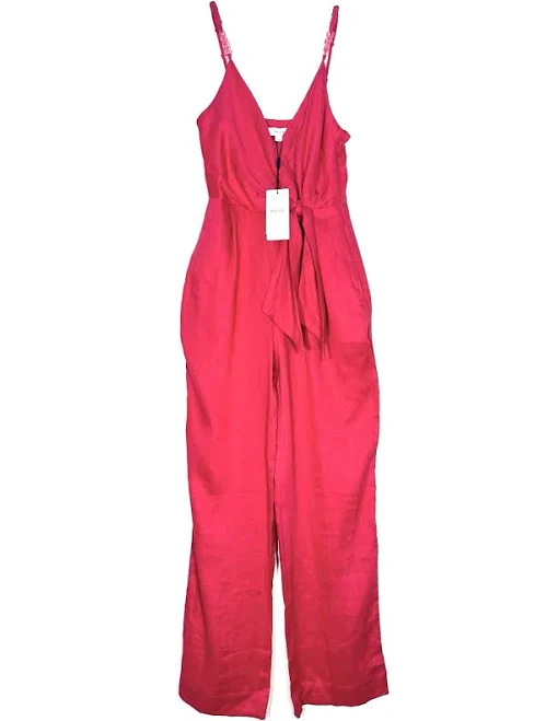 jumpsuit Reiss Emilia Petite V-neck Linen Jumpsuit eBay - alex.boye $68.99