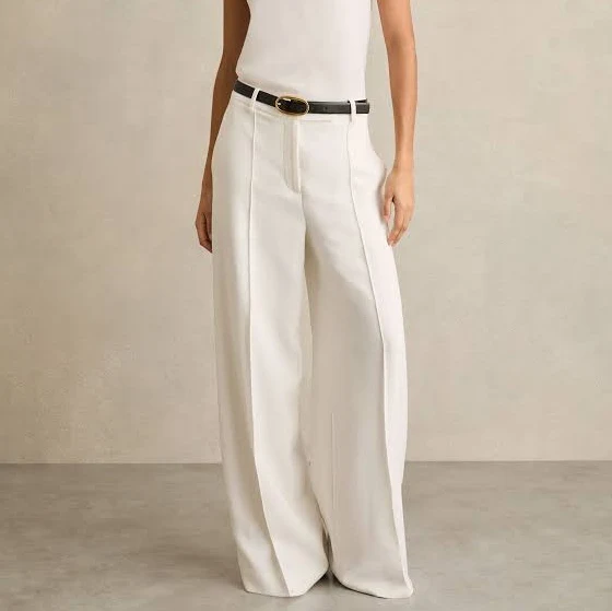 pants Reiss Sierra Crepe Wide-leg Women Trousers Reiss $125