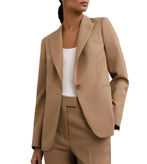 outerwear Reiss Women's Wool-Blend Single-Breasted Suit Blazer Macy's $480