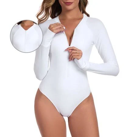 top Relleciga Women's Long Sleeve Rash Guard Swimsuit Walmart - RELLECIGA $19.77