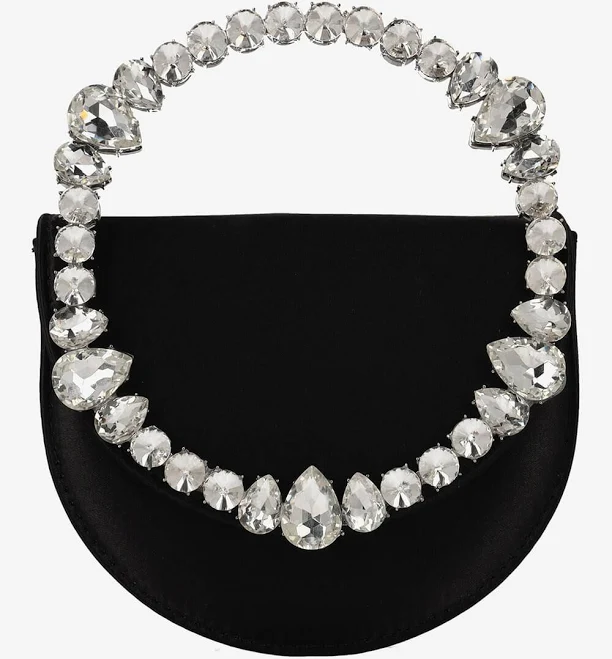 bag Rhinestone Embellished Satin Evening Clutch Floralkini $53.99