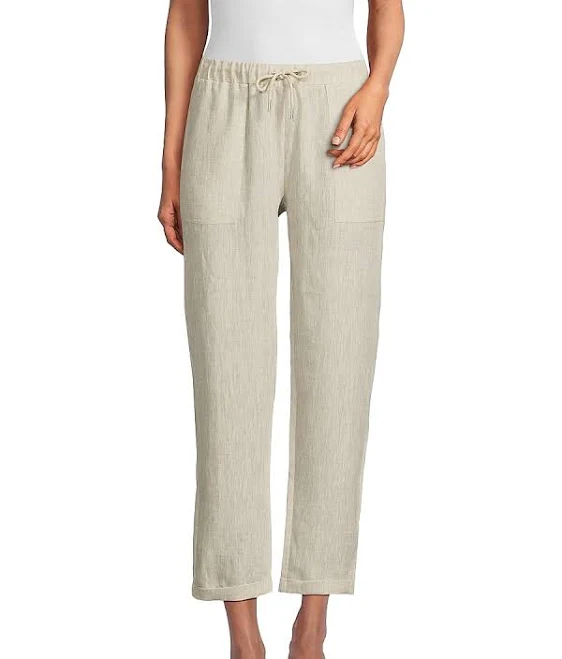 pants Saks Fifth Avenue Women's Linen Straight Leg Crop Pants Saks OFF 5TH $34.99