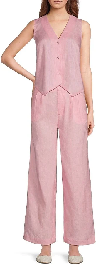 top Saks Fifth Avenue Women's Linen Vest Saks OFF 5TH $24.97