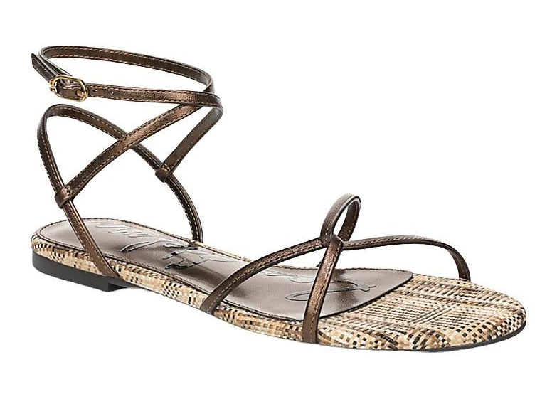 shoes Sam Edelman Ellina Strappy Sandals - Bronze Metallic Editorialist $100