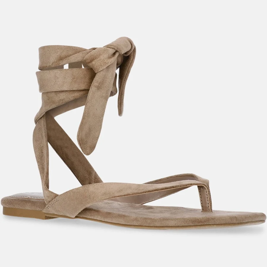 shoes Scoop Women's Faux Suede Ankle Wrap Flat Sandals Walmart $36