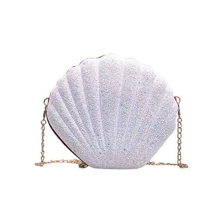 bag Sequined Shell Crossbody Bag Single Shoulder Fashion Accessory - White Walmart - SLYNSHome $6.59