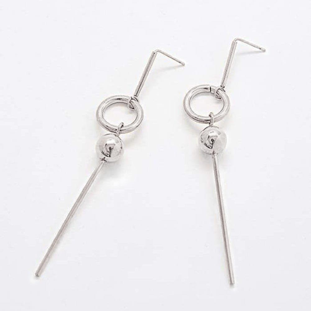 accessory Silver Geometric Circle Drop Earrings Admiral Row $39
