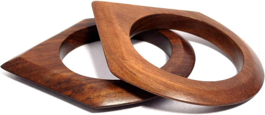 accessory Sissoo Wood Bangle Set of 2 Etsy - Seller $25.95