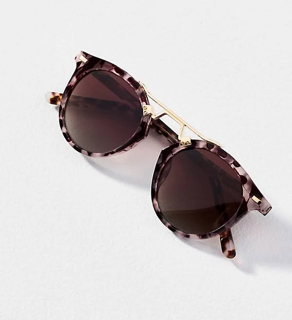 accessory Skyler Circle Tortoiseshell Sunglasses by WMP Eyewear in Brown at Anthropologie Anthropologie $39