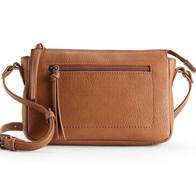 bag Sonoma Goods For Life Functional Top Zip Crossbody Bag, Cognac Kohl's $28