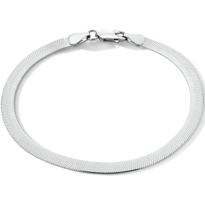 accessory Sterling Silver Herringbone Chain Bracelet, 7.5" Banter by Piercing Pagoda $50