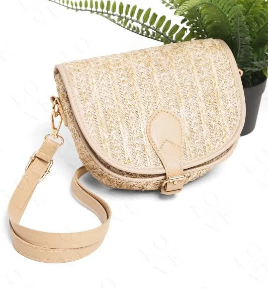 bag Straw Crossbody Purse with Detachable Leather Straps Etsy - Seller $39.99