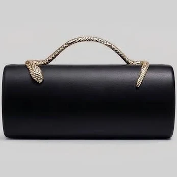 bag Structured Snake Handle Clutch Bag with Gold Chain Sierra Darien $59.99