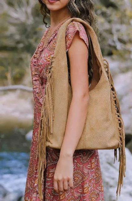 bag Suede Leather Hobo Bag with Tassels (Genuine) Etsy - Seller $126