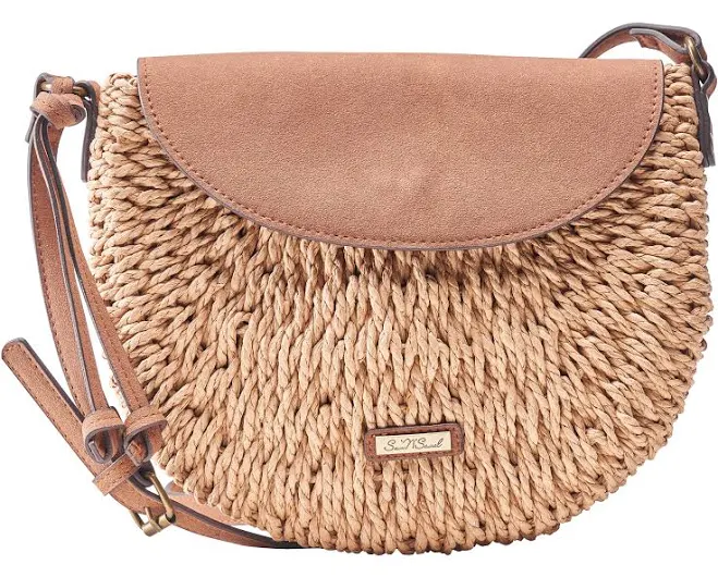 bag Sun 'n' Sand Flapover Paperstraw Crossbody Purse Bass Pro Shops $21.97