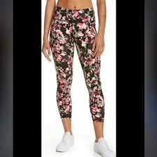 leggings Sweaty Betty Power 7/8 Pink and Green Floral Cropped Leggings Size XS eBay $25
