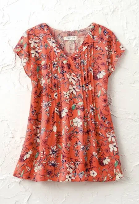 top Sweetbriar Solstice Blouse Coldwater Creek $74.95