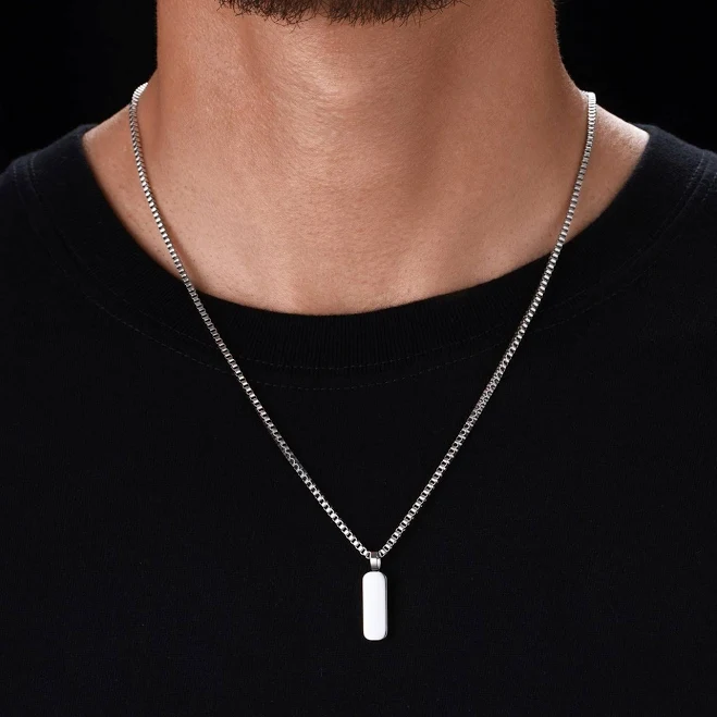 accessory Sylvian Grant Minimal Silver Pendant & Curb Chain Sylvian Grant $39