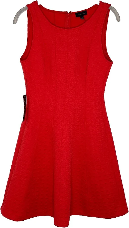 dress The Limited Women's Coral Textured A Line Sleeveless Crew Neck Dress eBay - thriftybeeboutique $44.99