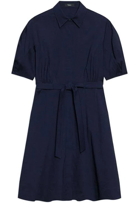 dress Theory Women's Belted Linen Blend Shirtdress Nordstrom $475