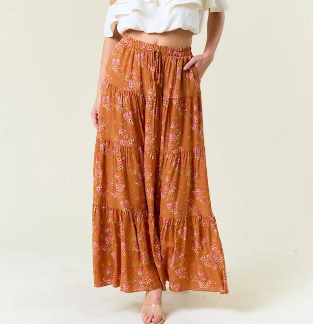 maxi skirt Tiered Maxi Skirt Desert Highway Boutique $48