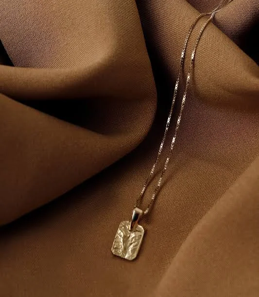 accessory Tiny Gold Rectangle Pendant Necklace Etsy - Seller $56.21