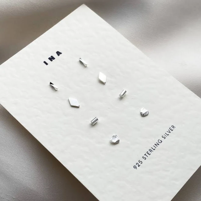 accessory Tiny Sterling Silver Stud Earring Set Etsy - Seller $42.13