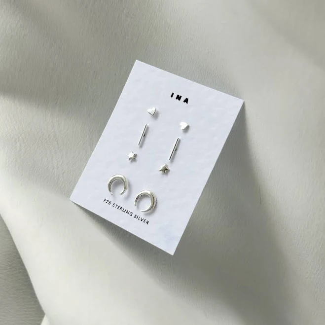 accessory Tiny Sterling Silver Stud Earring Set Etsy - Seller $43.78