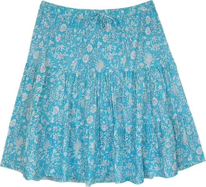 ultra-mini TLB Floral Prints Cotton Skirt The Little Bazaar $29.99