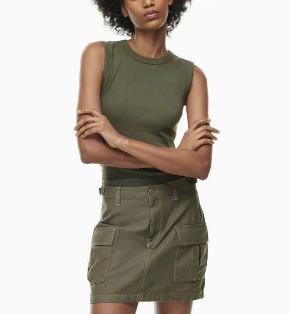 ultra-mini Tna Women's Supply Cargo Micro Skirt Pant in Gd Army Green | 00 Aritzia $25.99